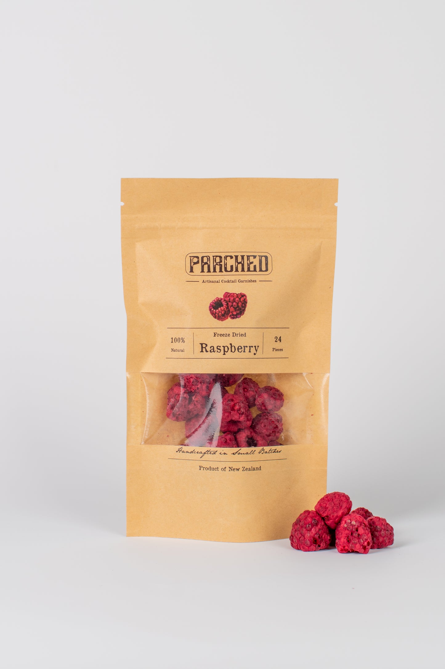 Parched Freeze Dried Raspberry - Window Pouch (24 pieces)