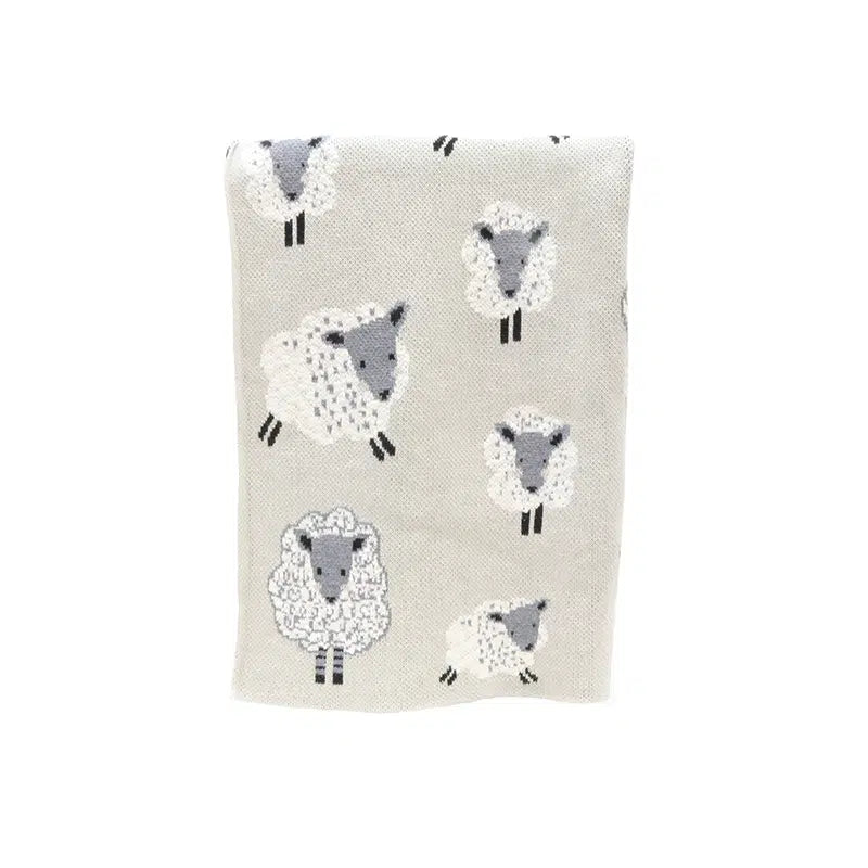 Cotton Throw Multi Lambs 80×100