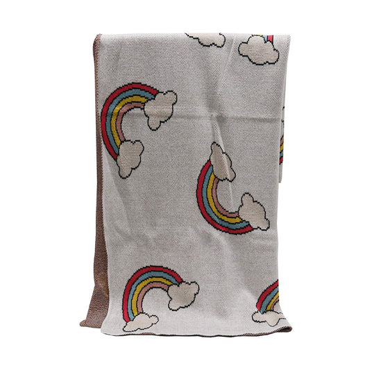 Cotton Rainbow Throw