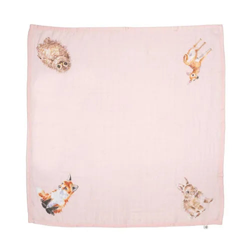 'Little Forest' Woodland Animal Muslin Gift Set