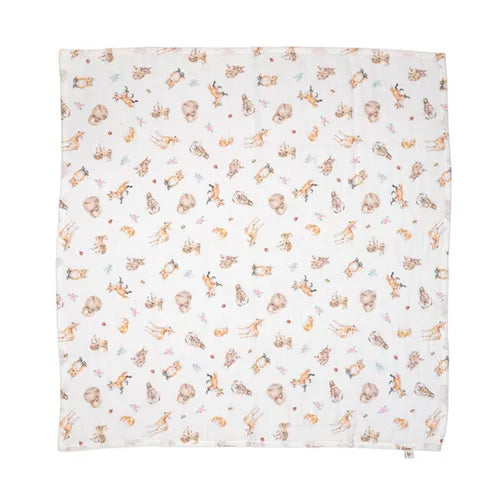 'Little Forest' Woodland Animal Muslin Gift Set