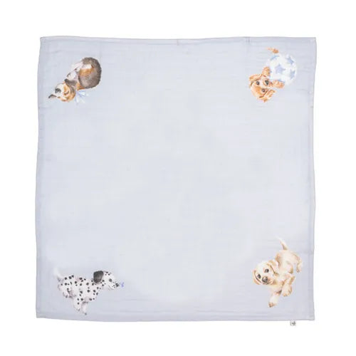 'Little Paws' Dog Muslin Gift Set