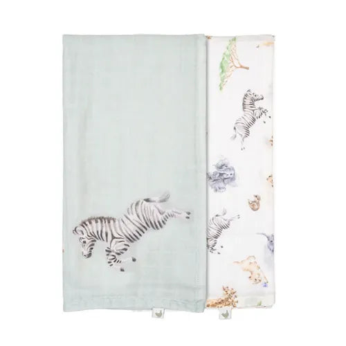 'Little Savannah' African Animal Muslin Gift Set