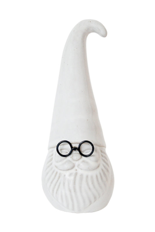 Large Ceramic Santa w/Metal Glasses