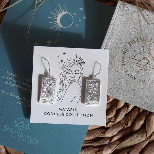 Matariki Goddess Earrings | Silver