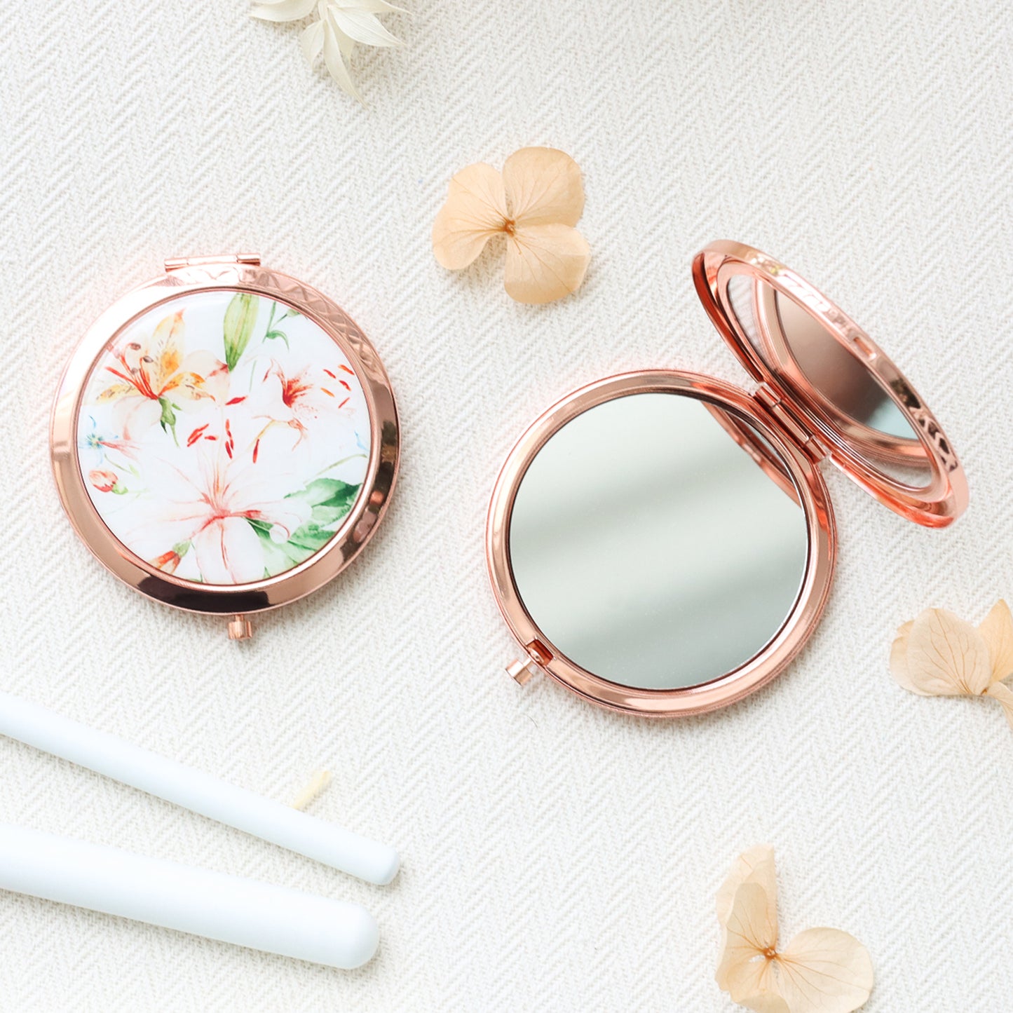 Mothers Day Floral Compact Mirror