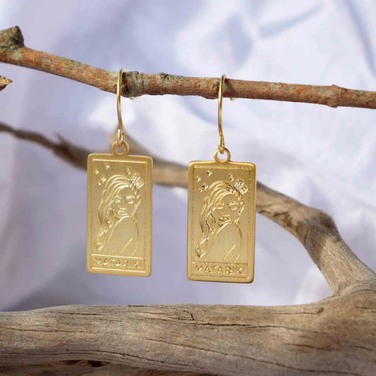 Matariki Goddess Earrings | Gold
