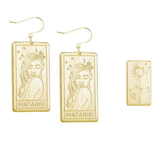 Matariki Goddess Earrings | Gold