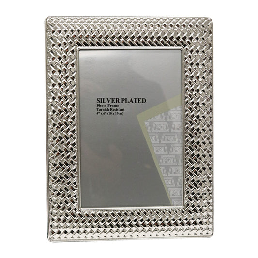 Silver Plated Criss Cross Frame