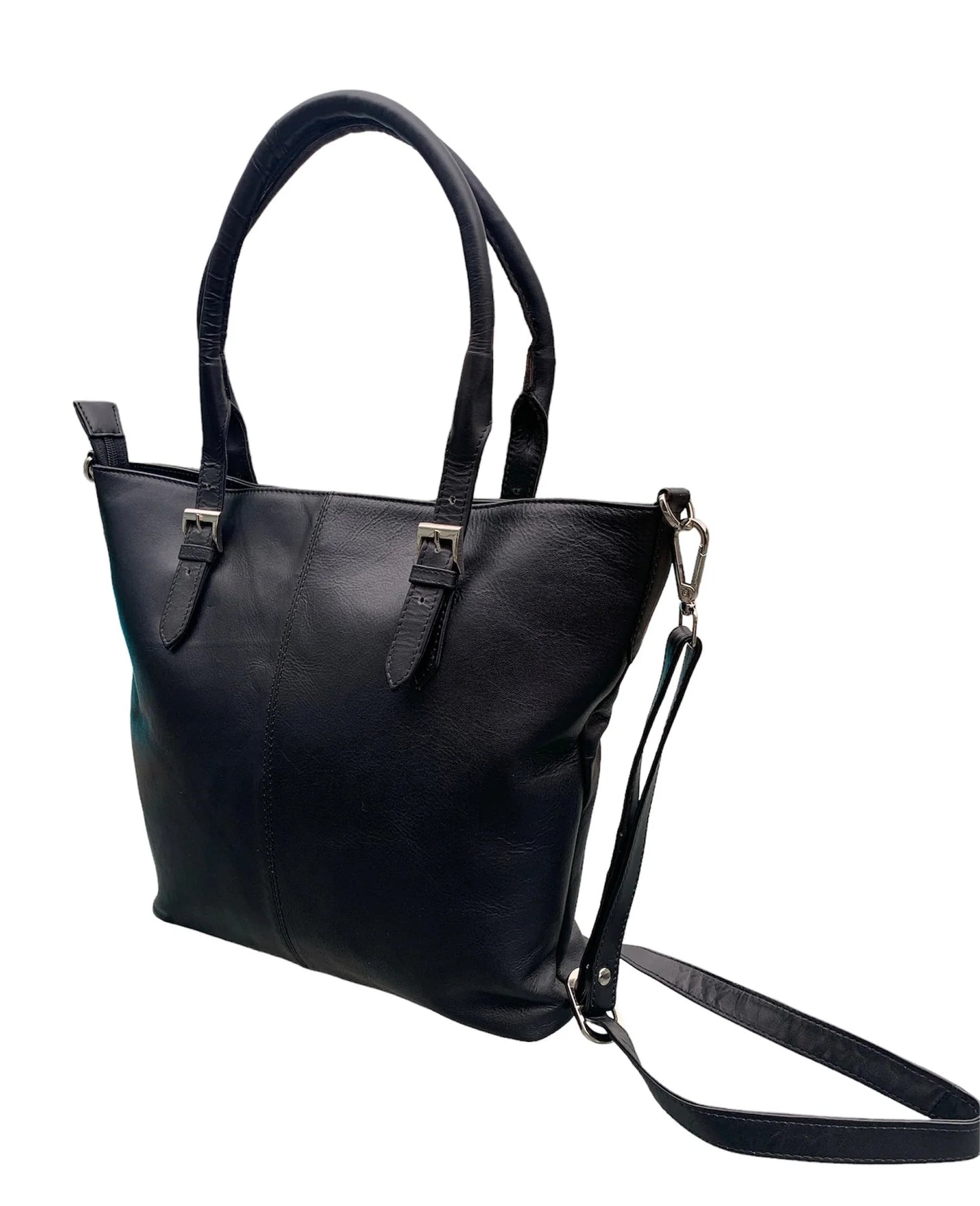 Black Leather Lyon Bag