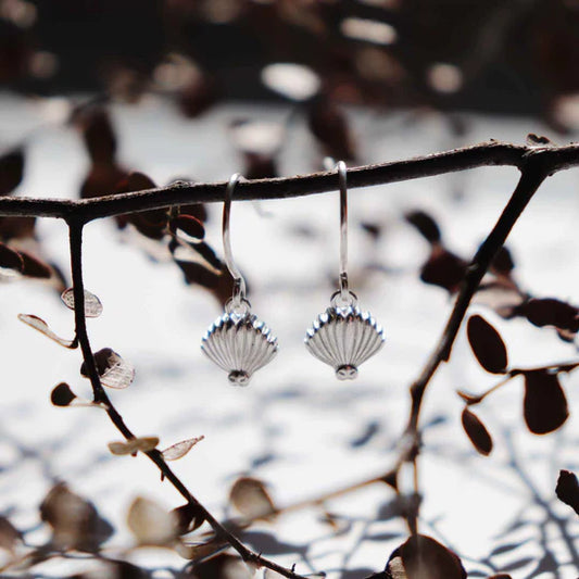 Piwakawaka Fantail Pendant Earrings | Silver
