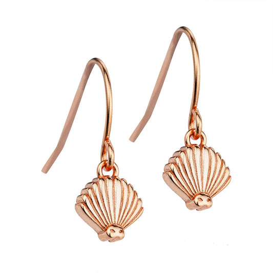 Piwakawaka Fantail Pendant Earrings | Rose Gold