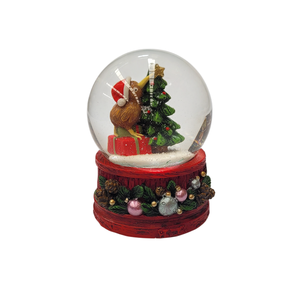 65MM Kiwi with parcels Snowglobe