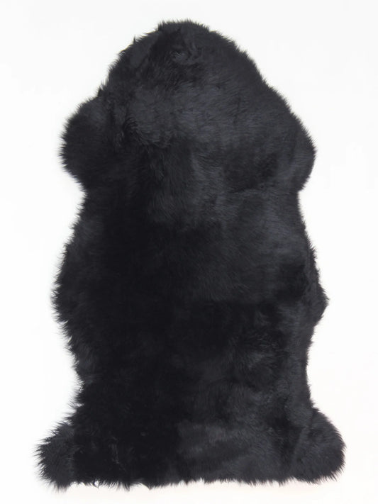 New Zealand Longwool Sheepskin Single • Black
