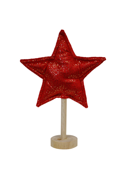 Red Velvet Star w/Gold Fleck 29cm
