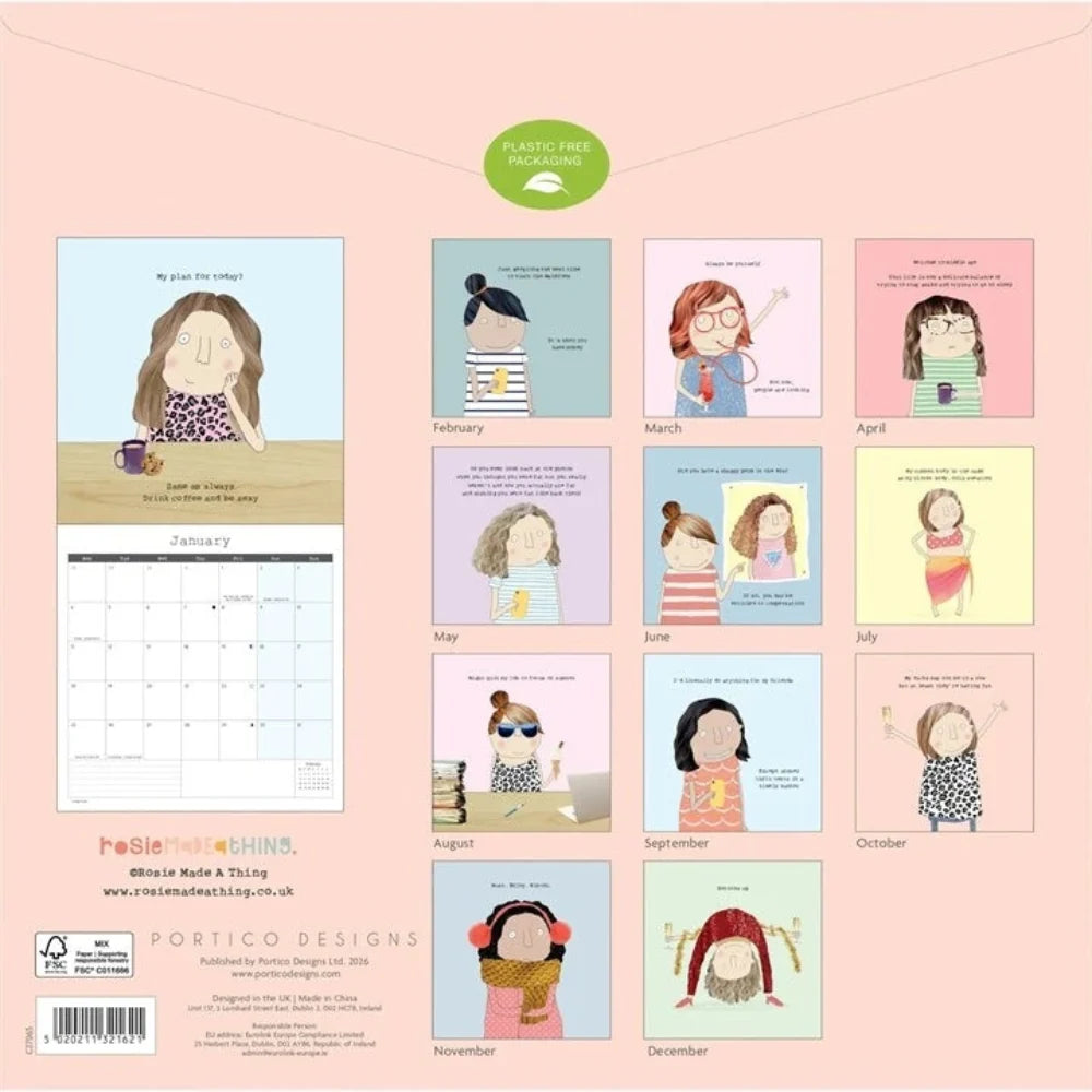 Rosie Made A Thing | 2027 Square Calendar