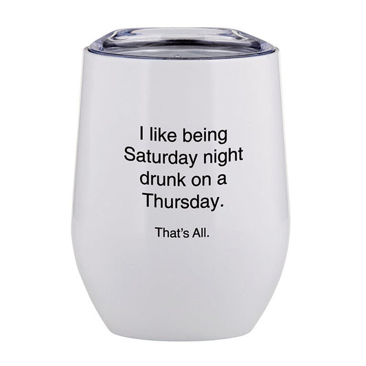 Stemless Wine Tumbler Drunk