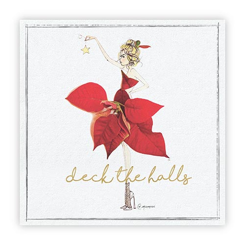 Cocktail Napkin -Deck The Halls