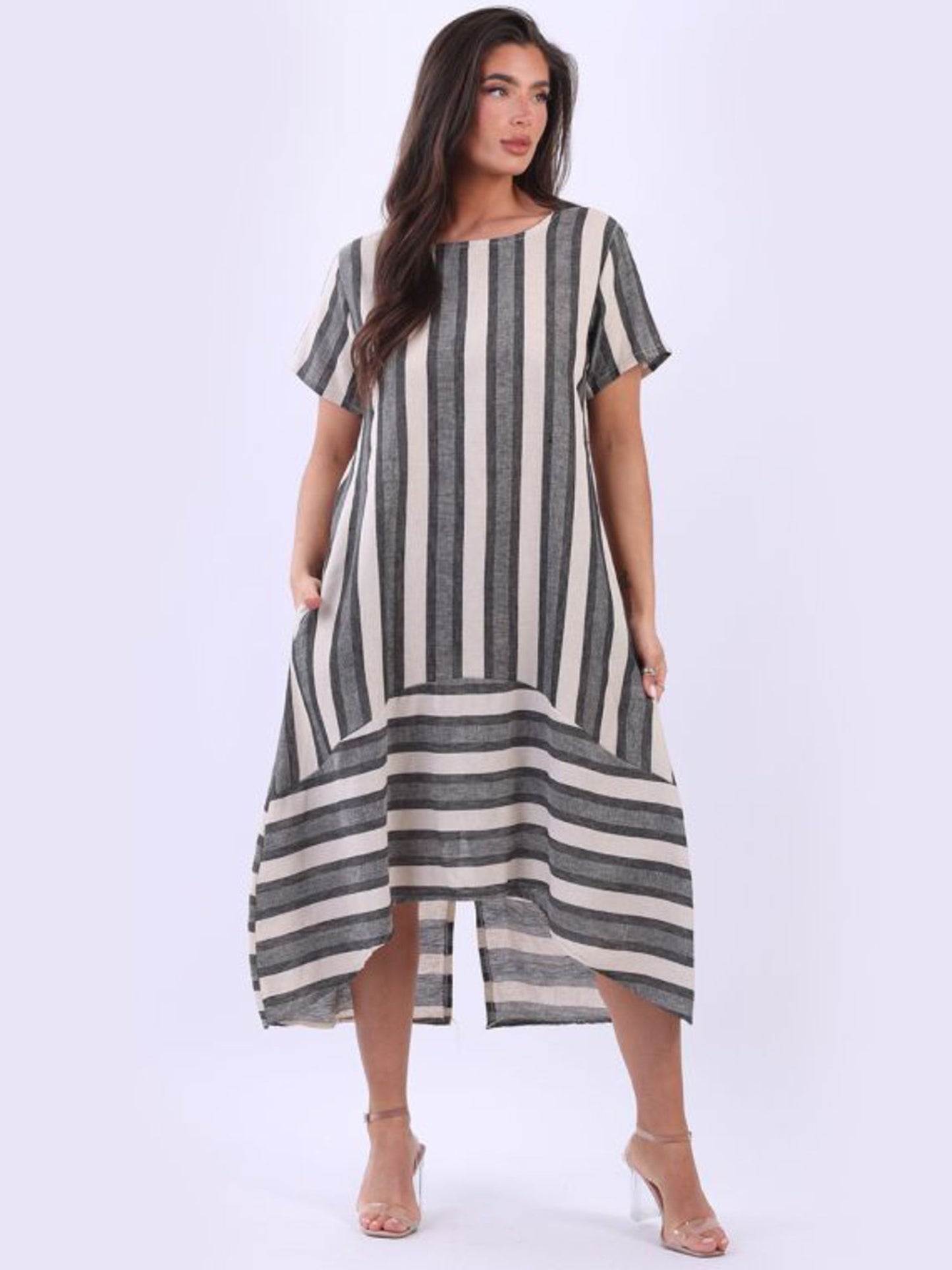 Saskia Dress | Border Stripe