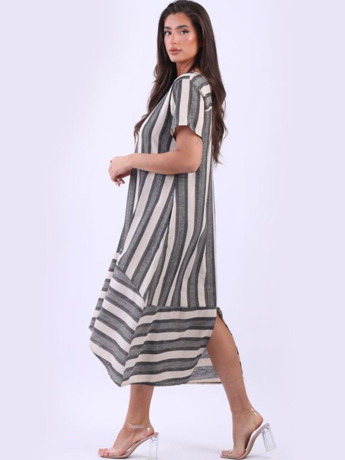Saskia Dress | Border Stripe