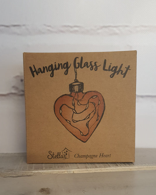 Hanging Glass Light | Champagne Heart