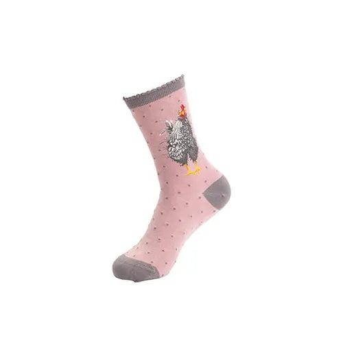 Wrendale Designs 'Curious Hen' Chicken Socks