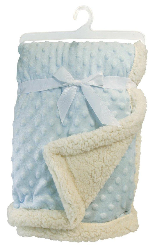 Sherpa Blanket - Blue Bumpy