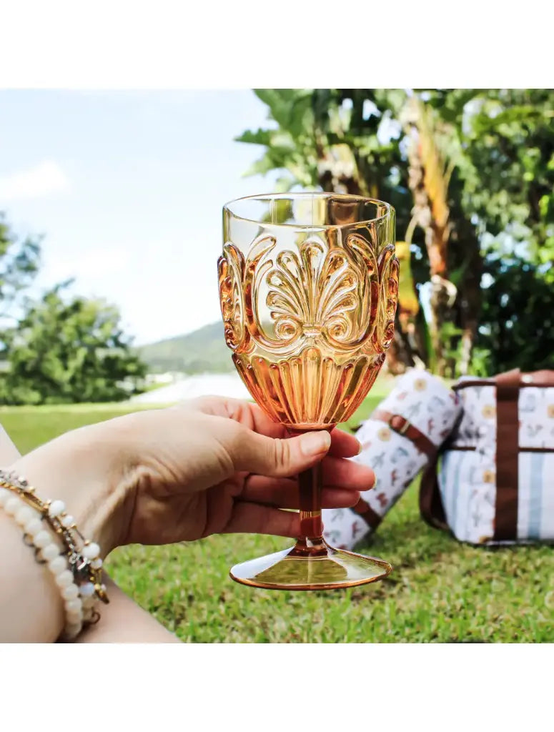 Saddle & Bloom Set of 2 Outdoor Wine Glasses