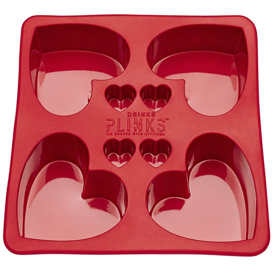 Drinks Plinks Ice Cube Tray - Shapes - Big Hearts
