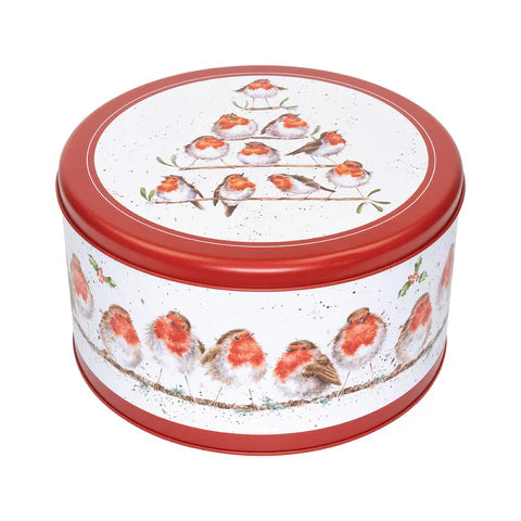 'Rockin Robins' Robin Christmas Round Tin