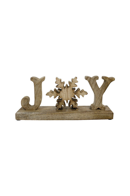 Timber 'JOY' Table Top Decoration