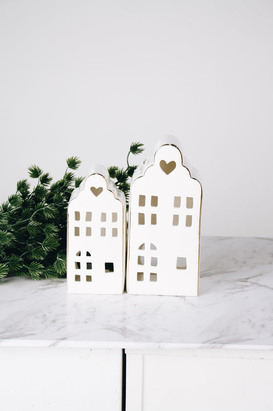 Small Bijou Ceramic House T-Light Holder
