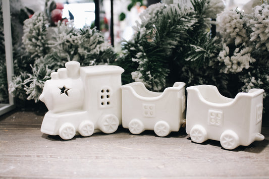 Ceramic Train with LED Lights