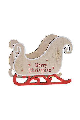 Wooden Sleigh Merry Christmas