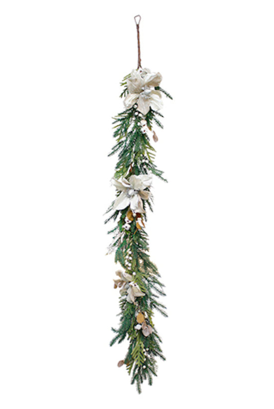 Champagne Christmas Magnolia Garland