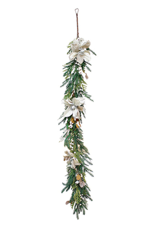 Champagne Christmas Magnolia Garland
