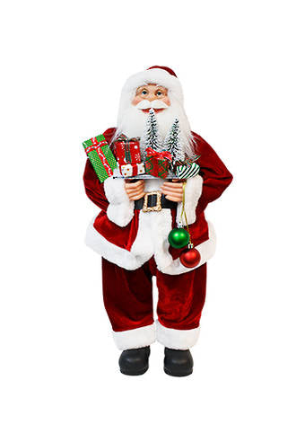 Santa w/Red Suit Gifts and Baubles 60cm