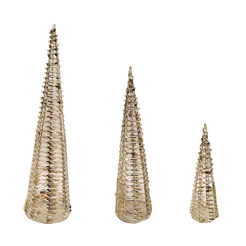 Vienna Shiny Cone Set of 3 Gold