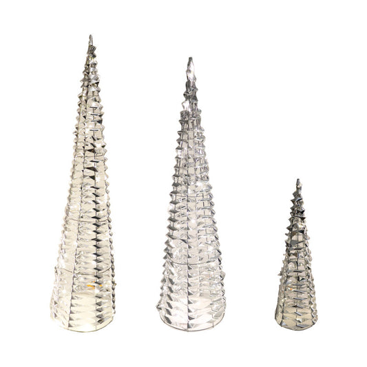 Vienna Shiny Cone Set of 3 Silver