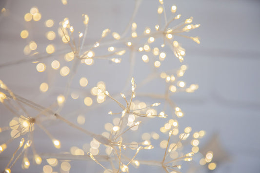 Medium Champagne Arctic Birch Seed Light Tree