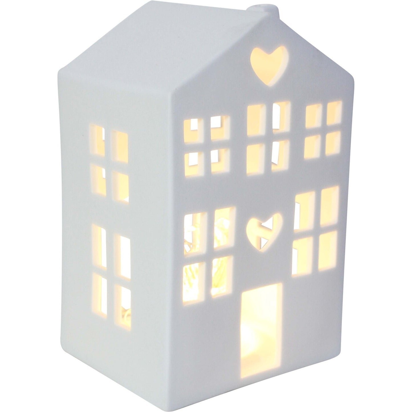 Porcelain Village House Tealight Holder