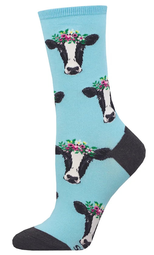 Socksmith Ladies | Wow cow Blue