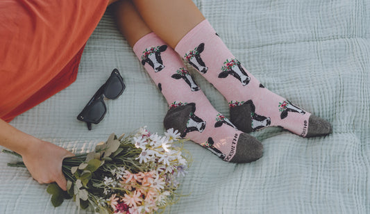 Socksmith Ladies | Wow Cow Pink