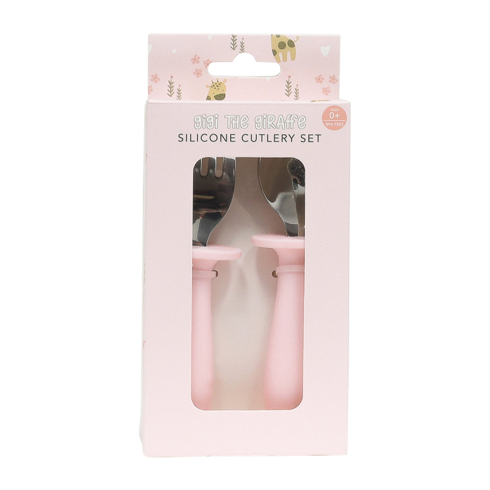 Baby Giraffe Silicone Cutlery Set