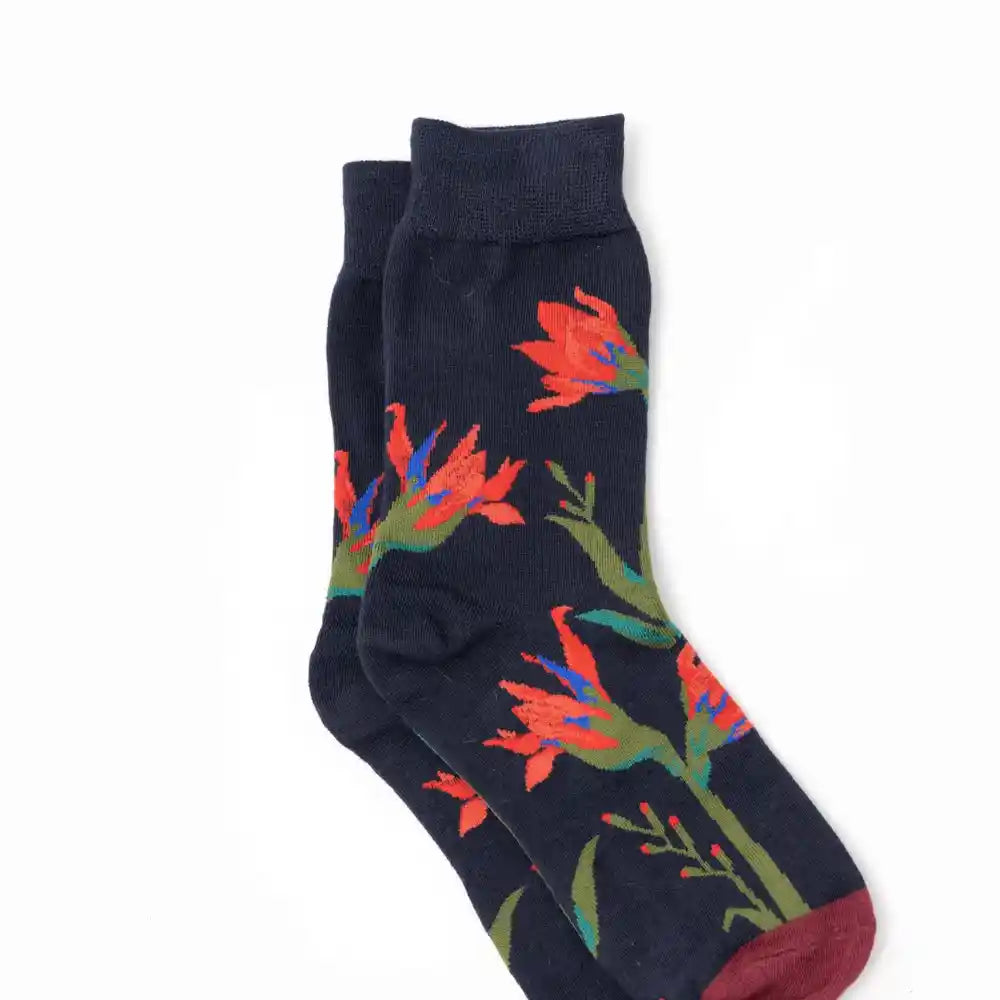 Botanical Socks – Navy