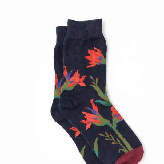 Botanical Socks – Navy