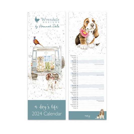 Wrendale 'A Dog's Life' Dog Slim Calendar 2024