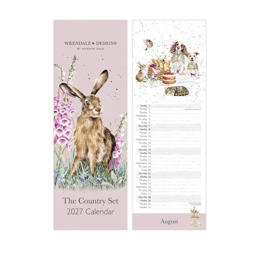 Wrendale Country Set Slim 2027 Calendar