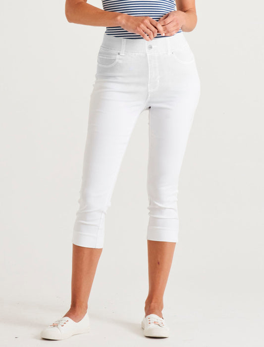 Betty Basics | Camila Crop Jeans White