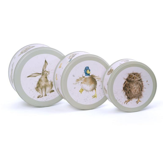 Country Animal Green Cake Tin Nest Set